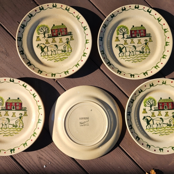 Poppytrail Homestead Provincial 5 dinner dishes no chips - Picture 2 of 5